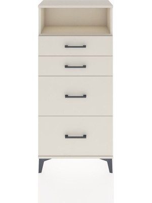 Hyperion Dolap Tek Raflı 4 Çekmeceli 60X44X134 Aytaşı-Aytaşı