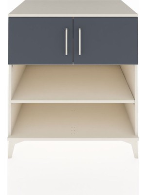 Kronos Şifonyer 3 Raflı 2 Kapaklı 88X59X96 Aytaşı-Antrasit