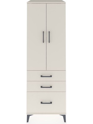Kronos Dolap 2 Raflı 3 Çekmeceli 2 Kapaklı 60X59X182 Aytaşı-Aytaşı