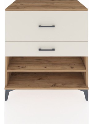 Kronos Şifonyer Tek Raflı 2 Çekmeceli 88X59X96 Çam-Aytaşı