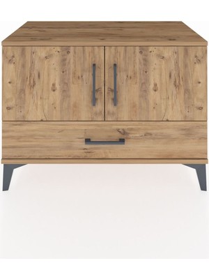 Hyperion Şifonyer 2 Raflı Tek Çekmeceli 2 Kapaklı 88X44X64 Çam-Çam
