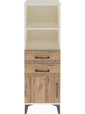Arges Dolap 2 Raflı 2 Çekmeceli Tek Kapaklı 44X30X134 Aytaşı-Çam