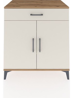 Kronos Şifonyer 2 Raflı Tek Çekmeceli 2 Kapaklı 88X59X96 Çam-Aytaşı