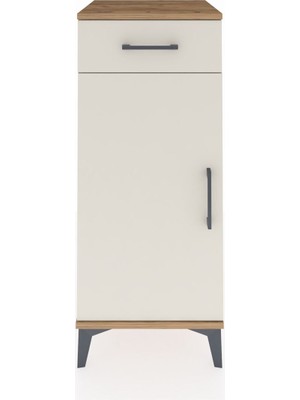 Hyperion Komodin Tek Raflı Tek Çekmeceli Tek Kapaklı 44X44X106 Çam-Aytaşı