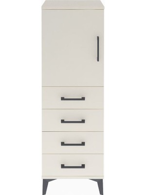 Arges Dolap 2 Raflı 4 Çekmeceli Tek Kapaklı 44X30X134 Aytaşı-Aytaşı