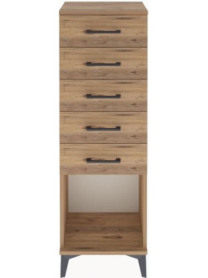 Arges Dolap 5 Çekmeceli 44X30X134 Çam-Çam