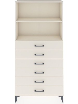 Arges Dolap 2 Raflı 6 Çekmeceli 88X30X182 Aytaşı-Aytaşı