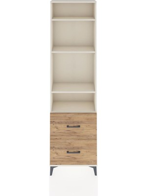 Arges Dolap 4 Raflı 2 Çekmeceli 60X30X221 Aytaşı-Çam