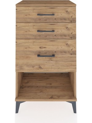 Hyperion Komodin 3 Çekmeceli 60X44X106 Çam-Çam
