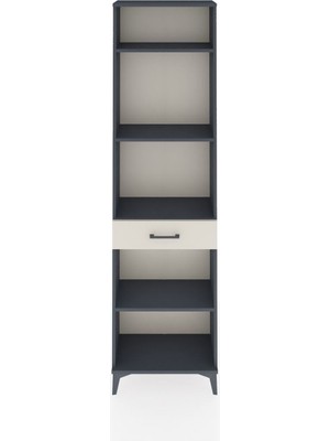 Arges Dolap 4 Raflı Tek Çekmeceli 60X30X221 Antrasit-Aytaşı