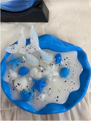 Istiridye Deniz Kabuğu Tasarım Mum Soya Wax Mum