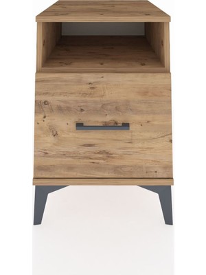 Kronos Komodin Tek Raflı Tek Çekmeceli 44X59X64 Çam-Çam