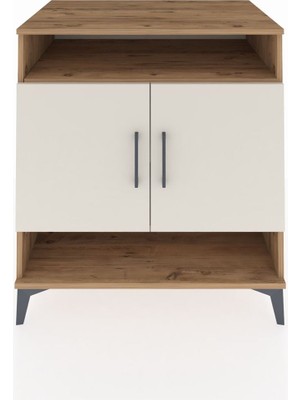 Kronos Şifonyer 3 Raflı 2 Kapaklı 88X59X96 Çam-Aytaşı