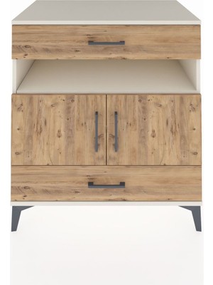 Kronos Şifonyer 2 Raflı 2 Çekmeceli 2 Kapaklı 88X59X96 Aytaşı-Çam