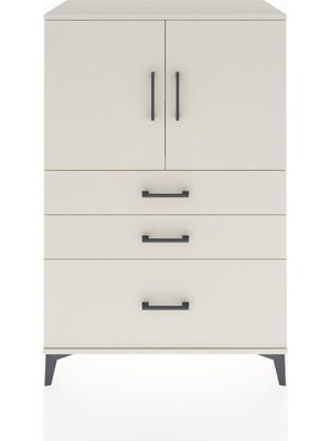Hyperion Dolap 2 Raflı 3 Çekmeceli 2 Kapaklı 88X44X134 Aytaşı-Aytaşı