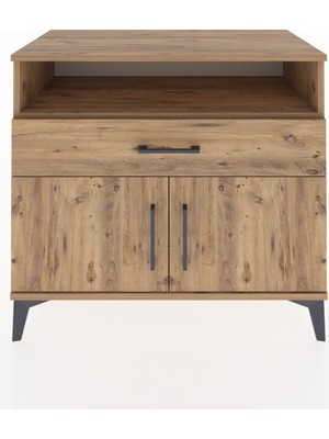 Hyperion Şifonyer Tek Raflı Tek Çekmeceli 2 Kapaklı 88X44X80 Çam-Çam