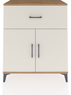 Hyperion Şifonyer Tek Raflı Tek Çekmeceli 2 Kapaklı 88X44X106 Çam-Aytaşı