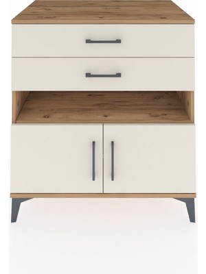 Kronos Şifonyer 2 Raflı 2 Çekmeceli 2 Kapaklı 88X59X96 Çam-Aytaşı