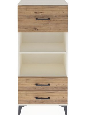Arges Dolap 2 Raflı 3 Çekmeceli 60X30X134 Aytaşı-Çam