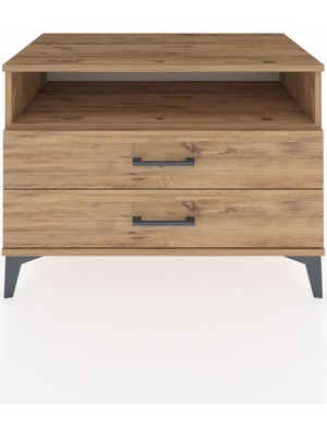 Hyperion Şifonyer Tek Raflı 2 Çekmeceli 88X44X64 Çam-Çam