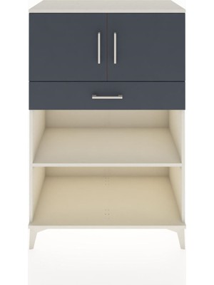 Hyperion Dolap 2 Raflı Tek Çekmeceli 2 Kapaklı 88X44X134 Aytaşı-Antrasit