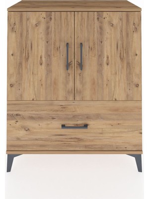 Hyperion Şifonyer 2 Raflı Tek Çekmeceli 2 Kapaklı 88X44X106 Çam-Çam