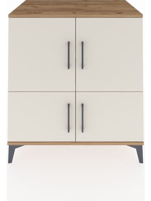 Kronos Şifonyer 3 Raflı 4 Kapaklı 88X59X96 Çam-Aytaşı