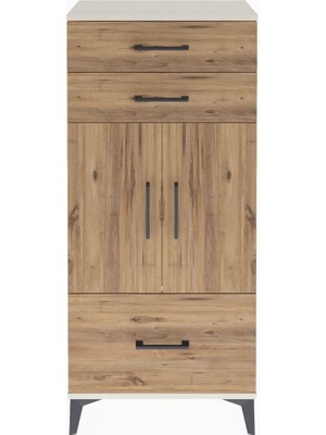 Arges Dolap 2 Raflı 3 Çekmeceli 2 Kapaklı 60X30X134 Aytaşı-Çam