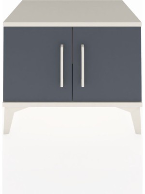 Hyperion Komodin Tek Raflı 2 Kapaklı 60X44X48 Aytaşı-Antrasit