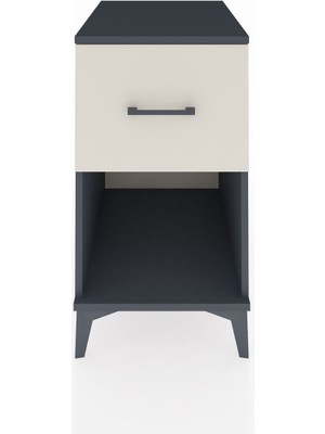 Kronos Komodin Tek Çekmeceli 44X59X80 Antrasit-Aytaşı