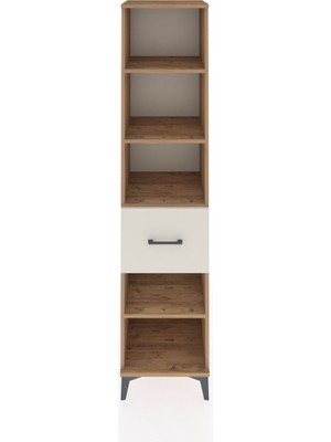 Hyperion Dolap 4 Raflı Tek Çekmeceli 44X44X195 Çam-Aytaşı