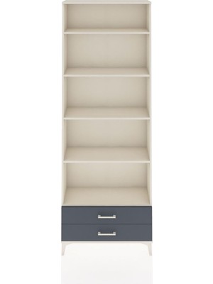 Arges Dolap 5 Raflı 2 Çekmeceli 88X30X243 Aytaşı-Antrasit