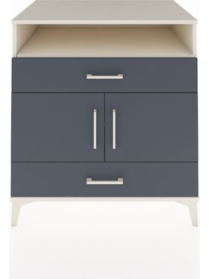 Kronos Şifonyer 2 Raflı 2 Çekmeceli 2 Kapaklı 88X59X96 Aytaşı-Antrasit