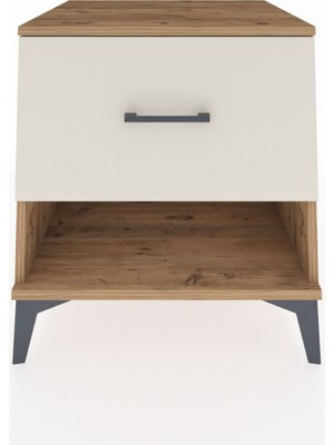 Kronos Komodin Tek Çekmeceli 60X59X64 Çam-Aytaşı