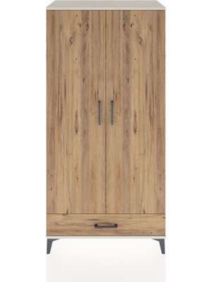 Hyperion Dolap 4 Raflı Tek Çekmeceli 2 Kapaklı 88X44X182 Aytaşı-Çam