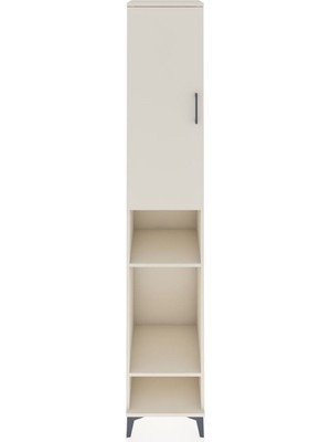 Hyperion Dolap 4 Raflı Tek Kapaklı Tek Askılı 44X44X243 Aytaşı-Aytaşı