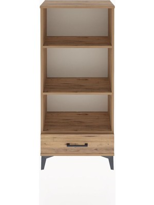 Arges Dolap 3 Raflı Tek Çekmeceli 60X30X134 Çam-Çam