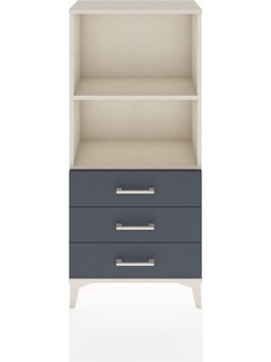 Hyperion Dolap 2 Raflı 3 Çekmeceli 60X44X134 Aytaşı-Antrasit