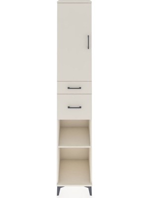 Hyperion Dolap 4 Raflı 2 Çekmeceli Tek Kapaklı 44X44X243 Aytaşı-Aytaşı