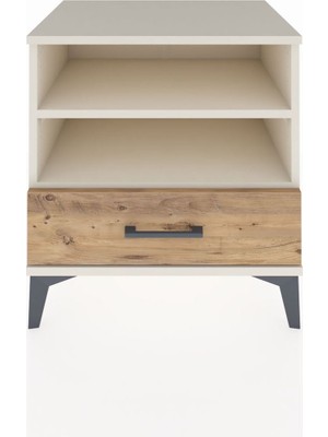 Hyperion Komodin 2 Raflı Tek Çekmeceli 60X44X64 Aytaşı-Çam