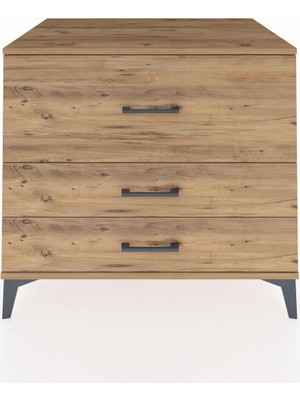 Kronos Şifonyer 3 Çekmeceli 88X59X80 Çam-Çam