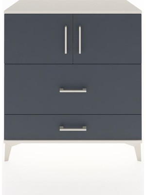 Hyperion Şifonyer Tek Raflı 2 Çekmeceli 2 Kapaklı 88X44X96 Aytaşı-Antrasit