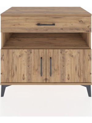 Hyperion Şifonyer Tek Raflı Tek Çekmeceli 2 Kapaklı 88X44X80 Çam-Çam