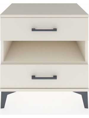 Hyperion Komodin Tek Raflı 2 Çekmeceli 60X44X64 Aytaşı-Aytaşı