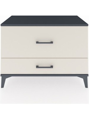 Hyperion Şifonyer 2 Çekmeceli 88X44X64 Antrasit-Aytaşı