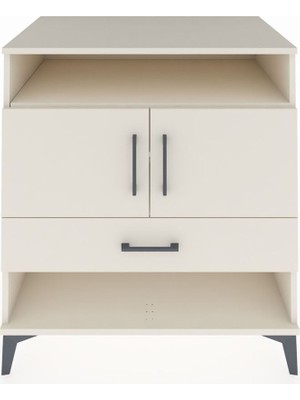 Kronos Şifonyer 3 Raflı Tek Çekmeceli 2 Kapaklı 88X59X96 Aytaşı-Aytaşı