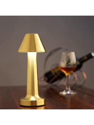 Şarjlı Dekoratif Masa Lambası, Dimmerli, Dokunmatik, Retro Stil, Şık ve Kullanışlı