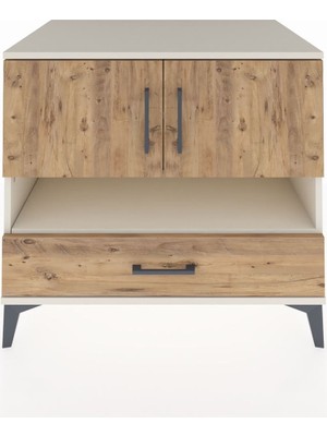 Kronos Şifonyer 3 Raflı Tek Çekmeceli 2 Kapaklı 88X59X80 Aytaşı-Çam