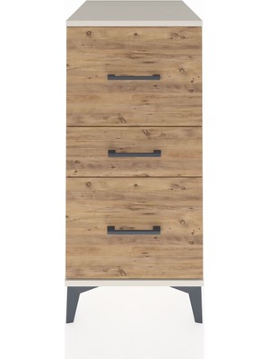 Kronos Komodin 3 Çekmeceli 44X59X96 Aytaşı-Çam