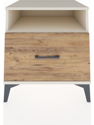 Kronos Komodin Tek Raflı Tek Çekmeceli 60X59X64 Aytaşı-Çam